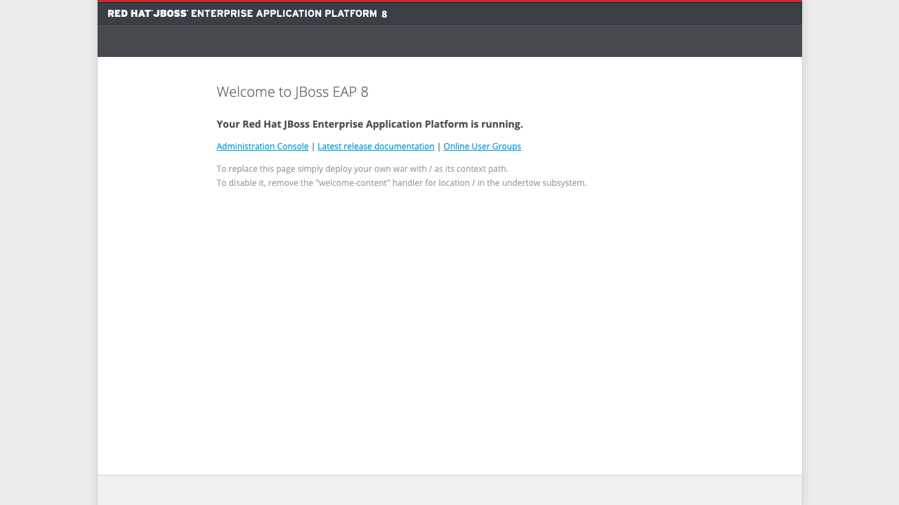 JBoss EAP Management Console login
